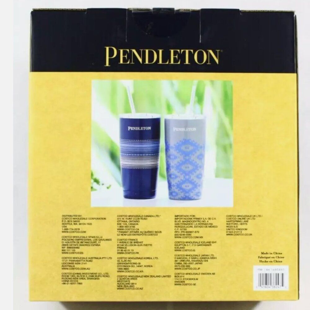 NEW! Pendleton 20 Oz Stainless Steel Hot/Cold Tumblers Set of 2 - Picture 2 of 4